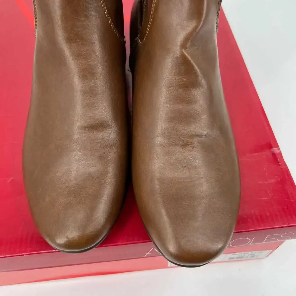 AEROSOLES Brown Wedge Over the Knee Boots | Size 9.5